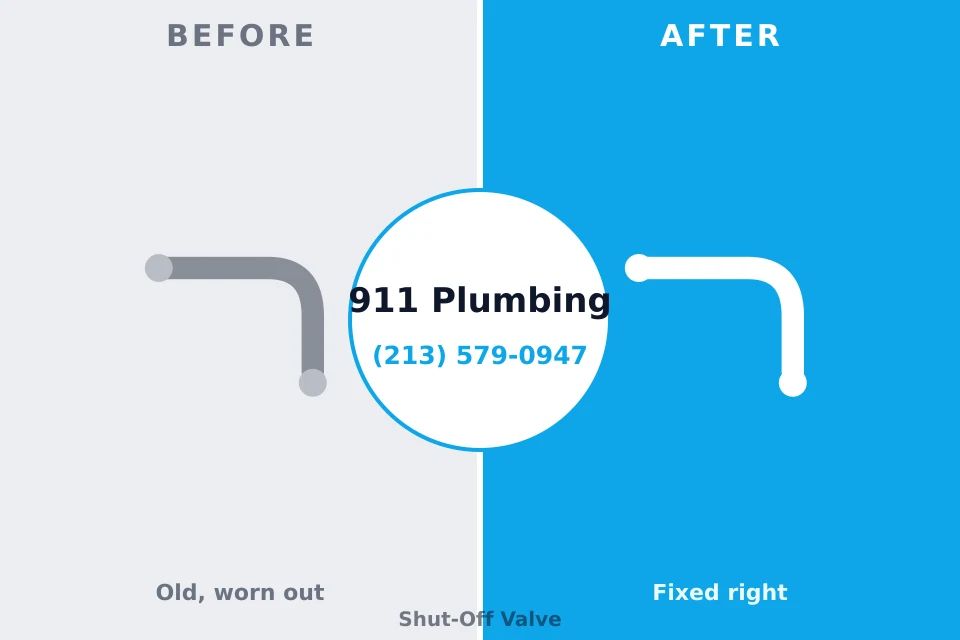 Before and after: plumbing repair Garrison, TX